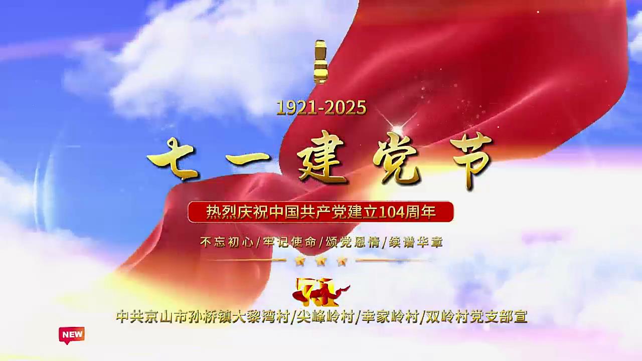 >七一建党节 热烈庆祝中国共产党建立104周年
